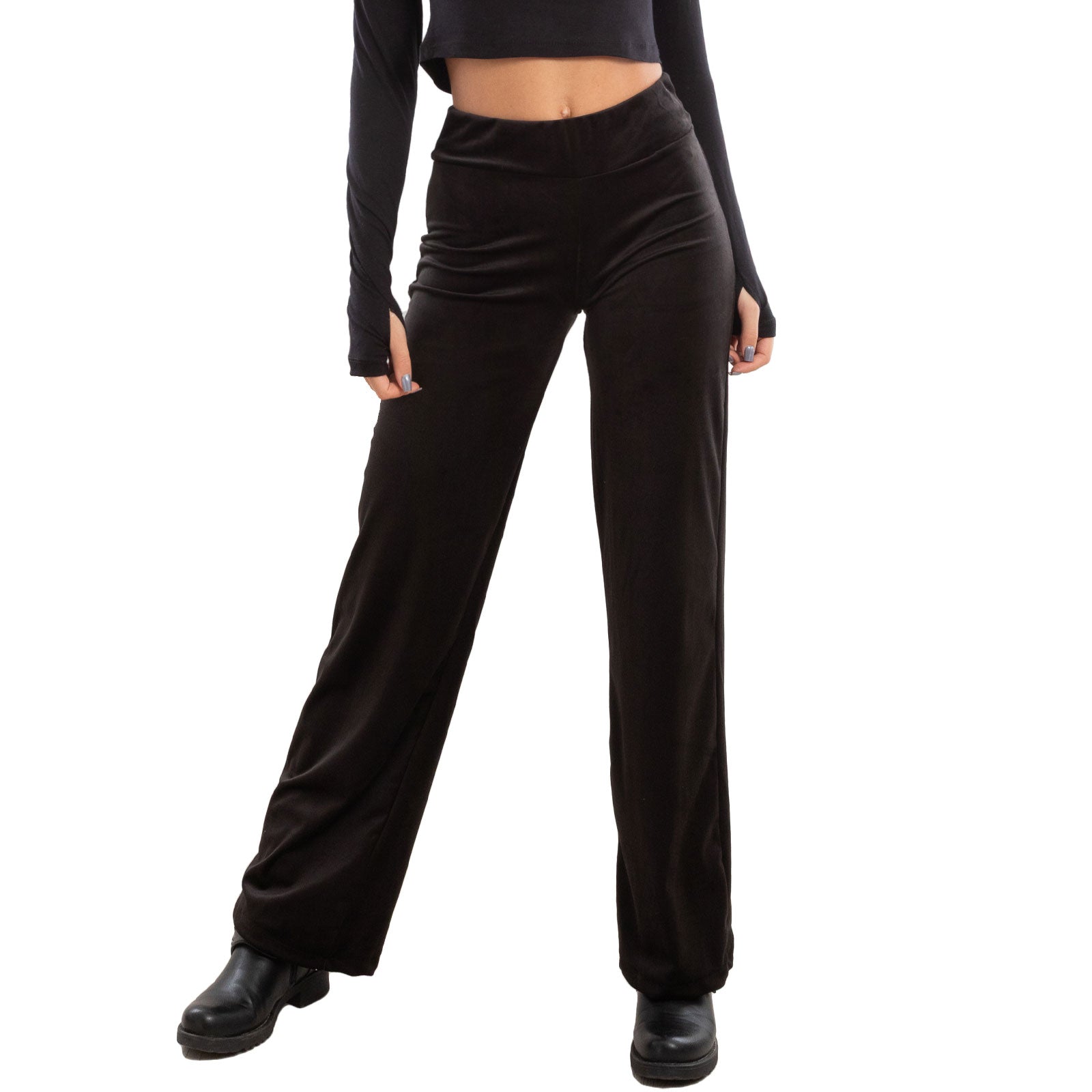 toocool pantaloni donna palazzo velluto ciniglia elasticizzati eleganti invernali toocool vi 5522