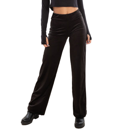 toocool pantaloni donna palazzo velluto ciniglia elasticizzati eleganti invernali toocool vi 5522