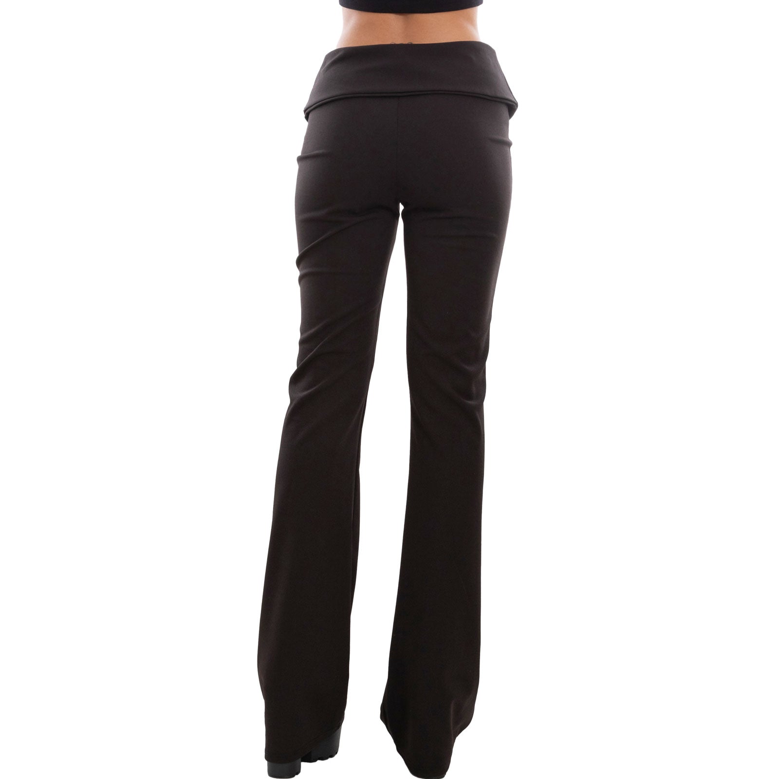 toocool pantaloni donna zampa vita alta campana eleganti elasticizzati flare toocool vb 15013 nero sm