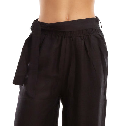 toocool pantaloni palazzo donna leggeri estivi freschi comodi cintura toocool yv260 nero sm