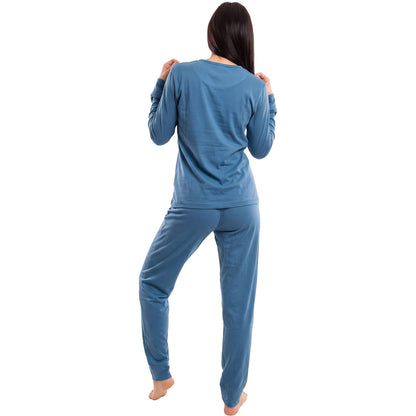 toocool pigiama felpato donna invernale caldo homewear orsetto toocool it 6814 blu s