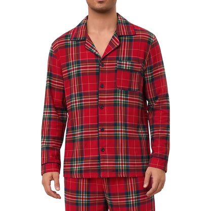 toocool pigiama uomo felpato scozzese invernale due pezzi toocool d6480 rosso m