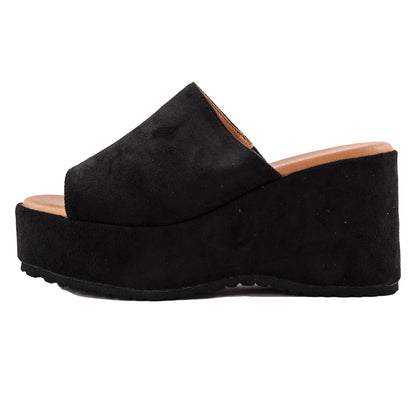 toocool sabot donna sandali scamosciati zeppa flatform hd055 181