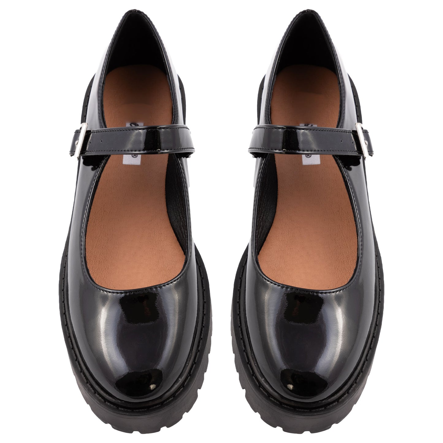 toocool scarpe mary jane donna vernice suola carrarmato chunky mocassini cinturino fibbia tacco largo toocool 2719 1 nero 36