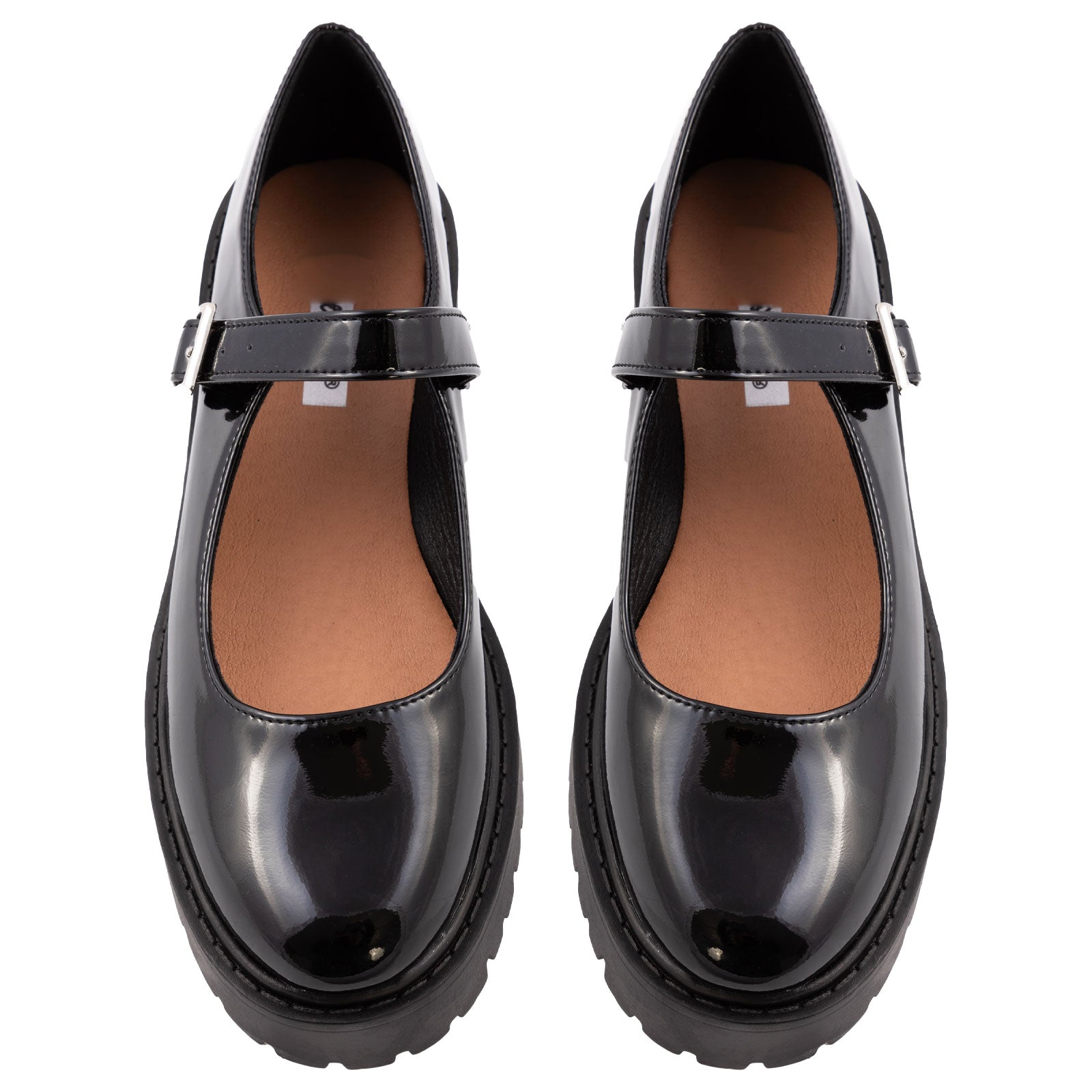 toocool scarpe mary jane donna vernice suola carrarmato chunky mocassini cinturino fibbia tacco largo toocool 2719 1 nero 36