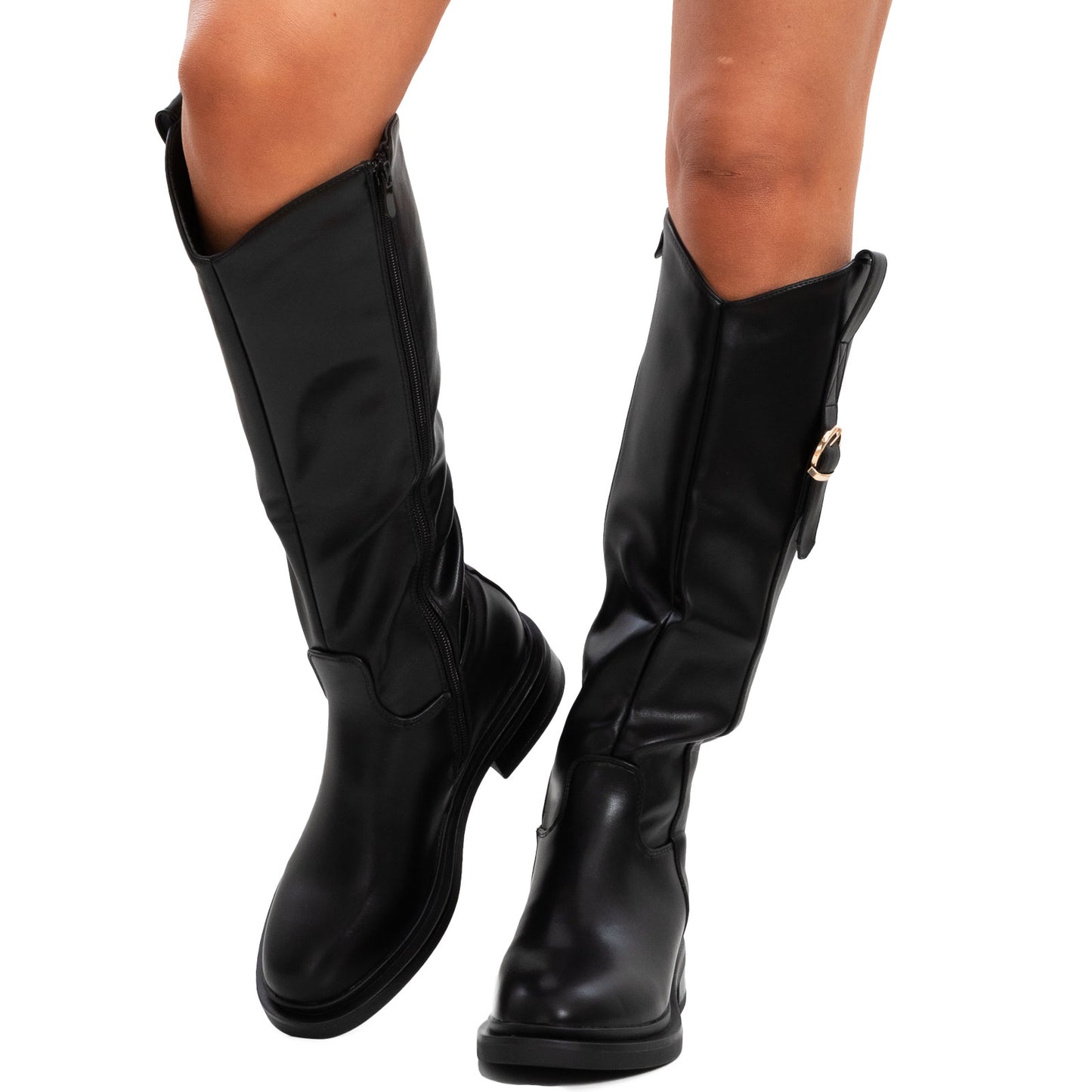 toocool stivali alti al ginocchio donna pelle sintetica stivali cavallerizza fibbia toocool d7977