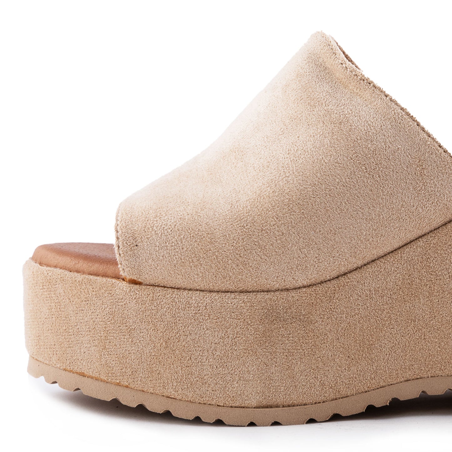 toocool sabot donna sandali scamosciati zeppa flatform hd055 181