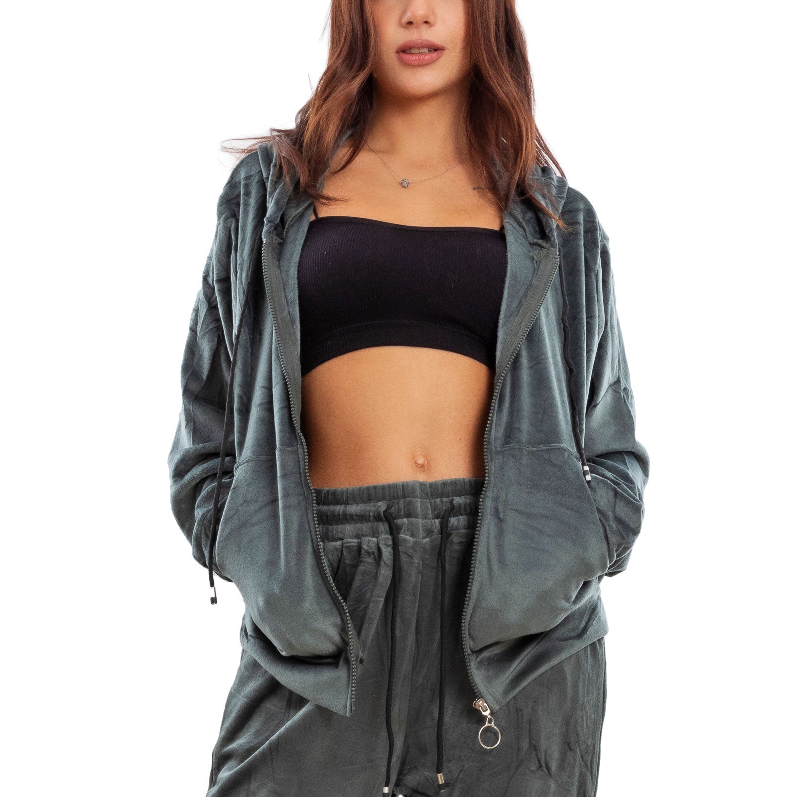 immagine-30-toocool-tuta-sportiva-donna-velour-velluto-ciniglia-cappuccio-be-8502