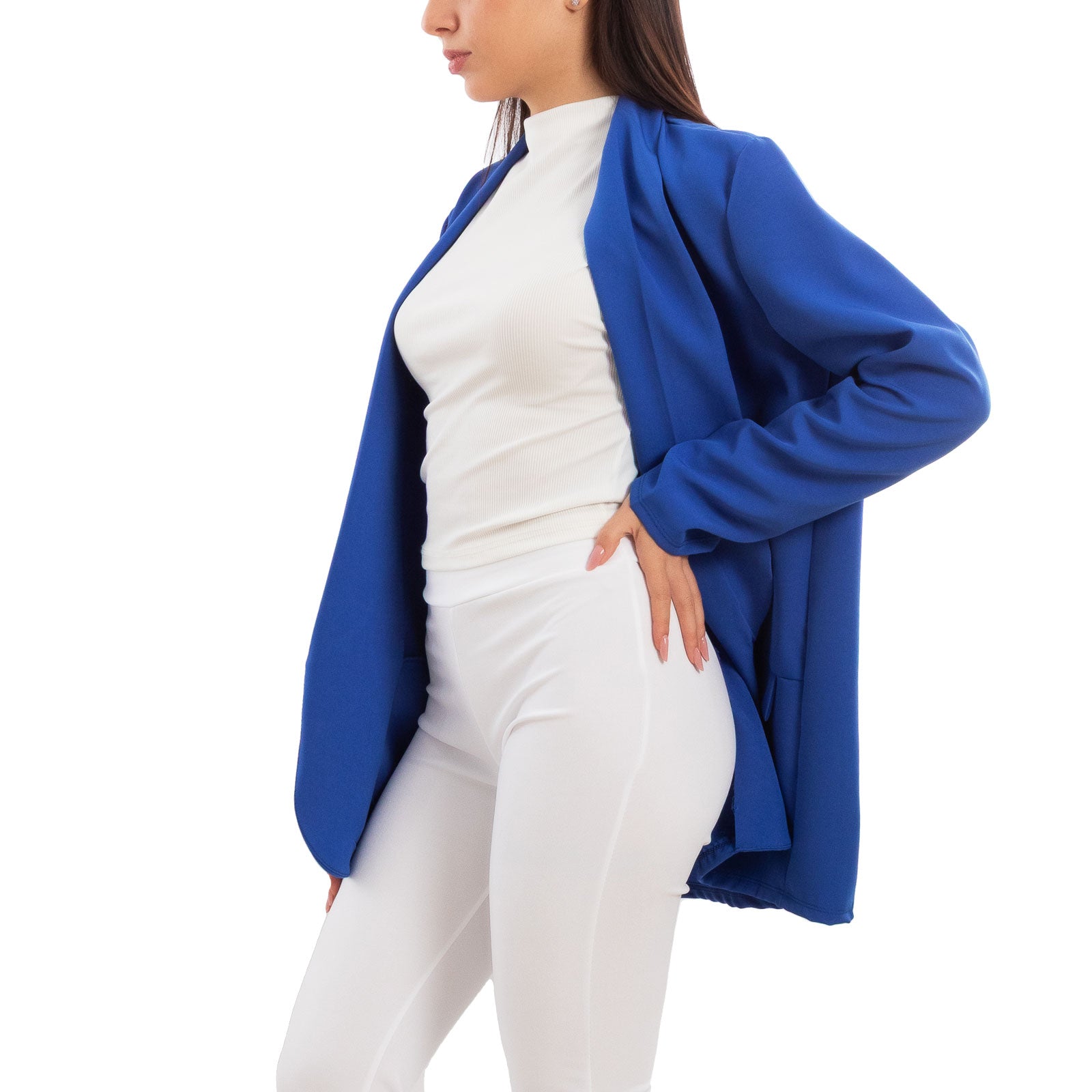 toocool blazer donna elegante sfoderato oversize giacca leggera aperta casual manica lunga toocool vi 7415 nero sl