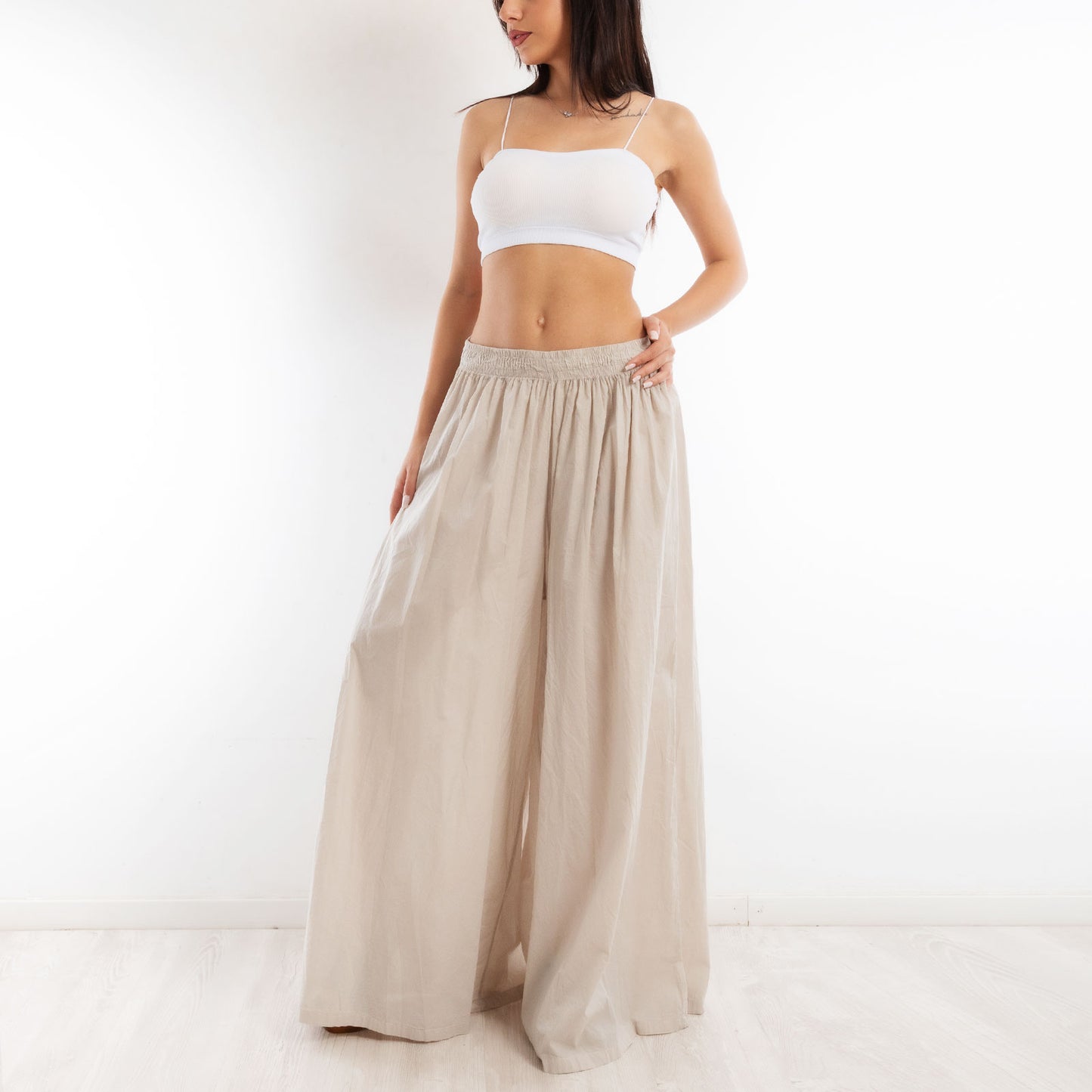 toocool pantaloni leggeri donna estivi cotone larghi ampi ms 95188