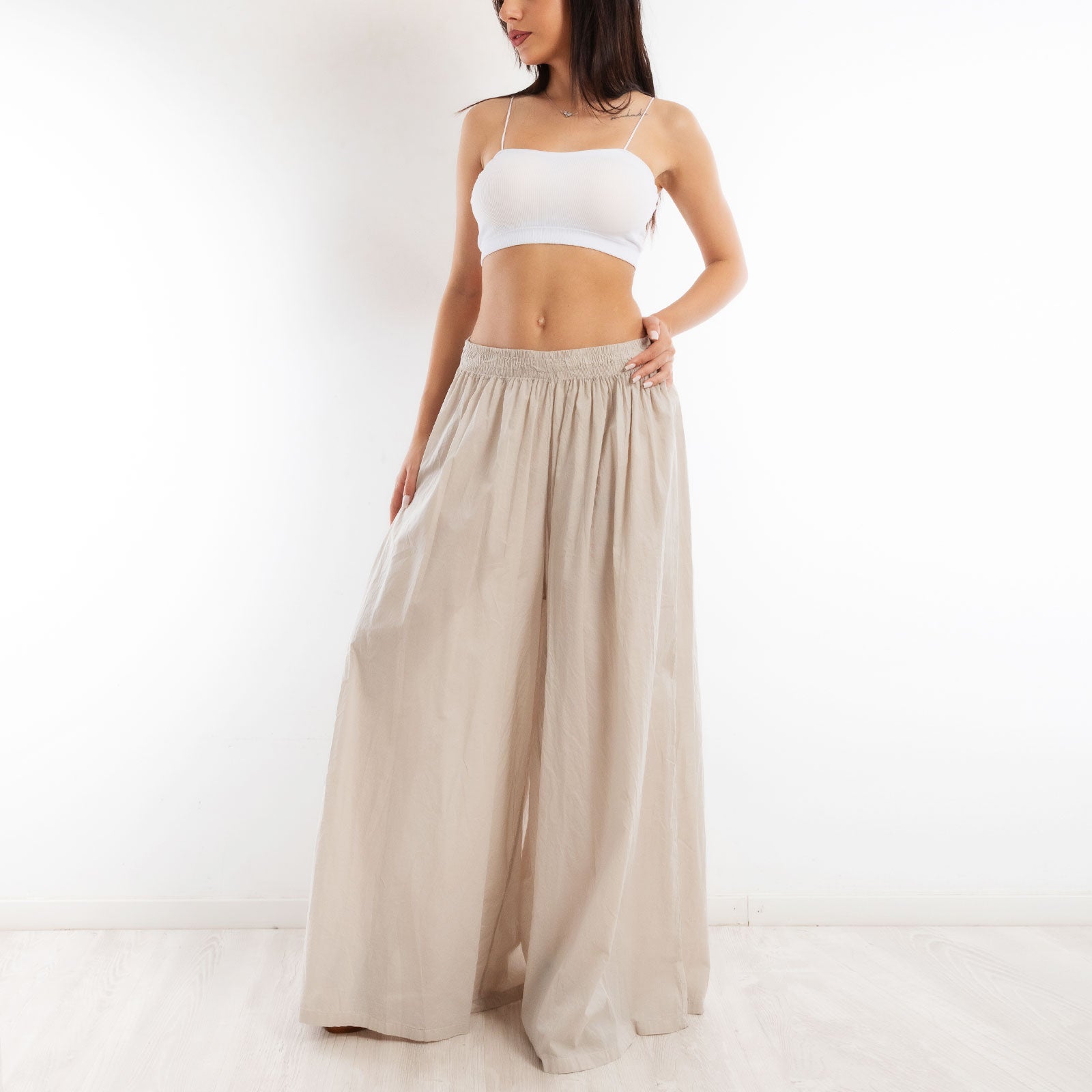 toocool pantaloni leggeri donna estivi cotone larghi ampi ms 95188