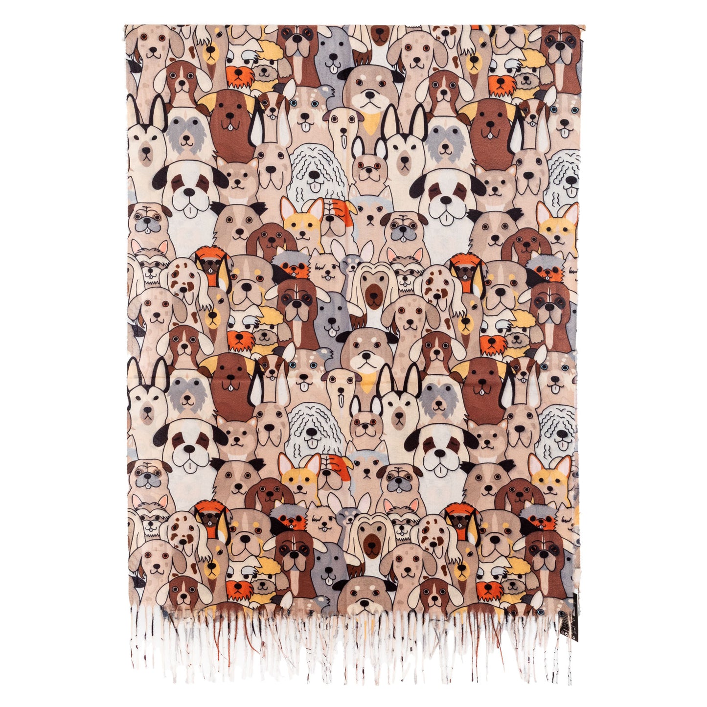 toocool sciarpa stola unisex cani frange foulard scialle invernale scaldacollo toocool wj 8217 nero taglia unica