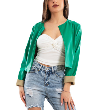 toocool giacca donna corta ecopelle jl 7860