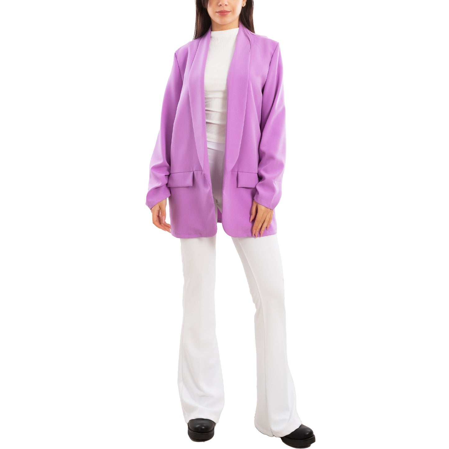 toocool blazer donna elegante sfoderato oversize giacca leggera aperta casual manica lunga toocool vi 7415 nero sl