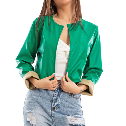 toocool giacca donna corta ecopelle jl 7860