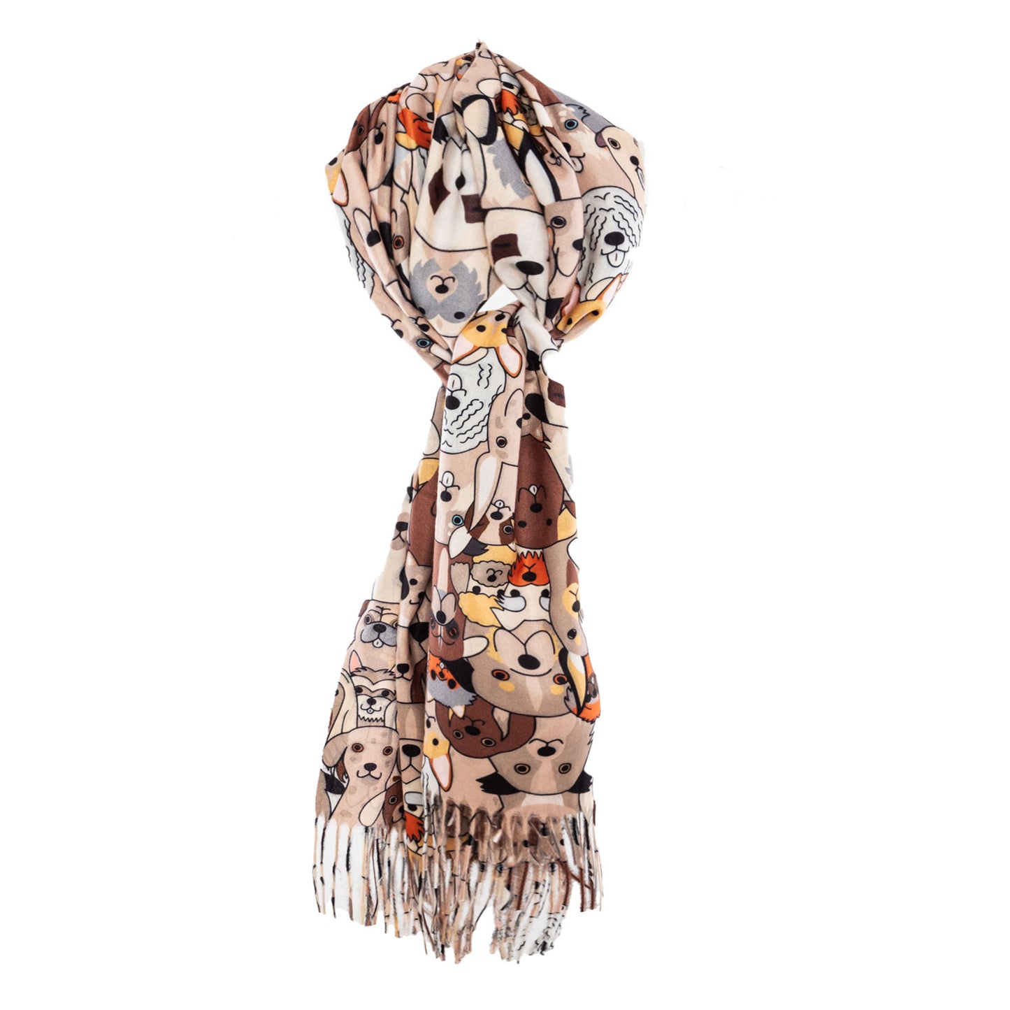 toocool sciarpa stola unisex cani frange foulard scialle invernale scaldacollo toocool wj 8217 nero taglia unica