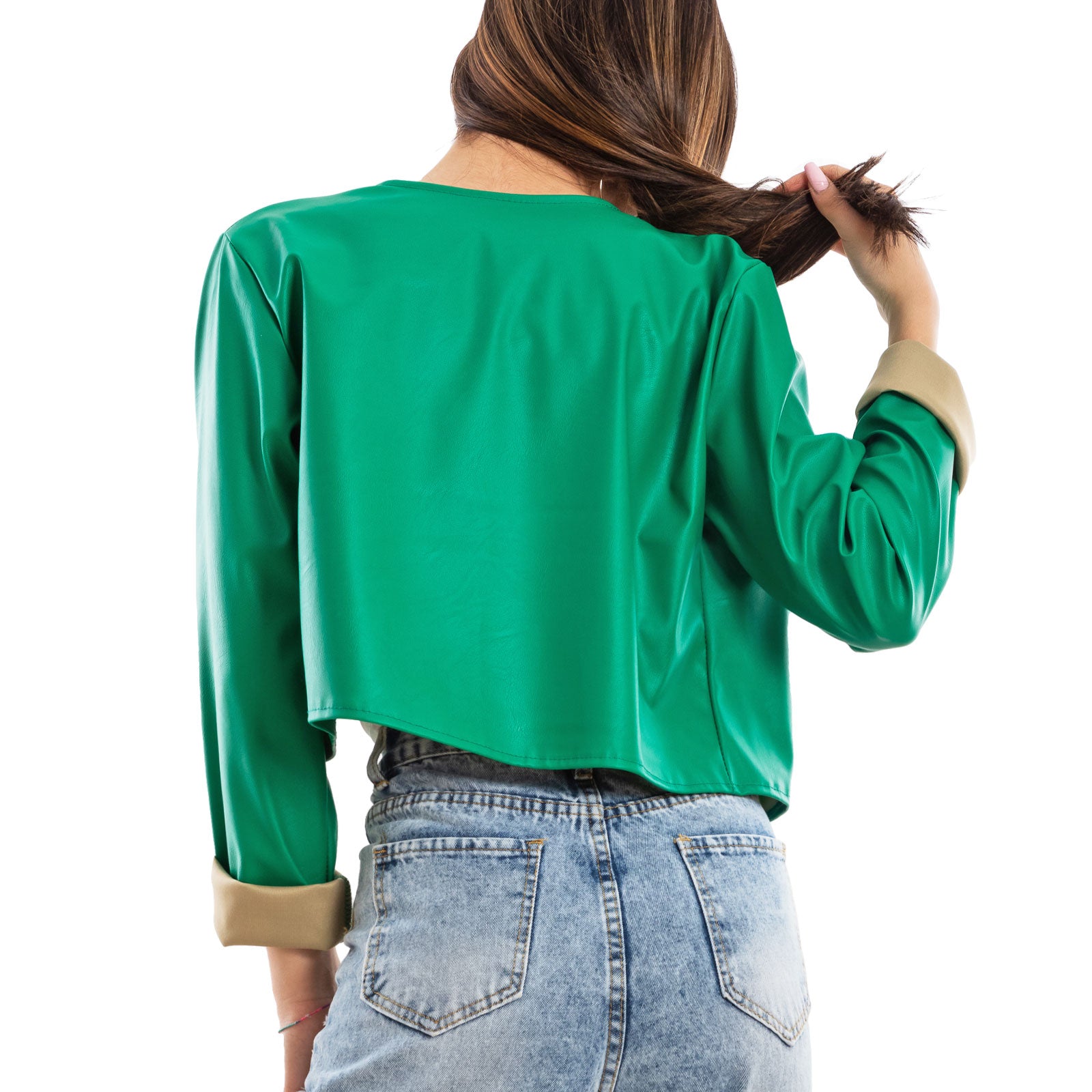 toocool giacca donna corta ecopelle jl 7860