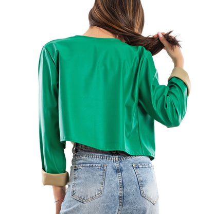 toocool giacca donna corta ecopelle jl 7860