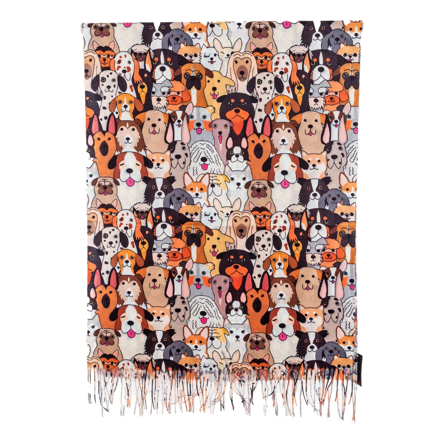 toocool sciarpa stola unisex cani frange foulard scialle invernale scaldacollo toocool wj 8217 nero taglia unica