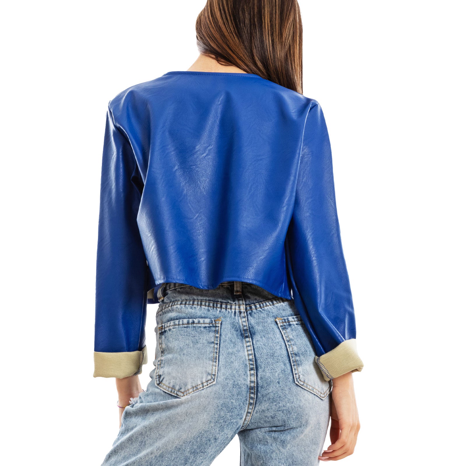 toocool giacca donna corta ecopelle jl 7860