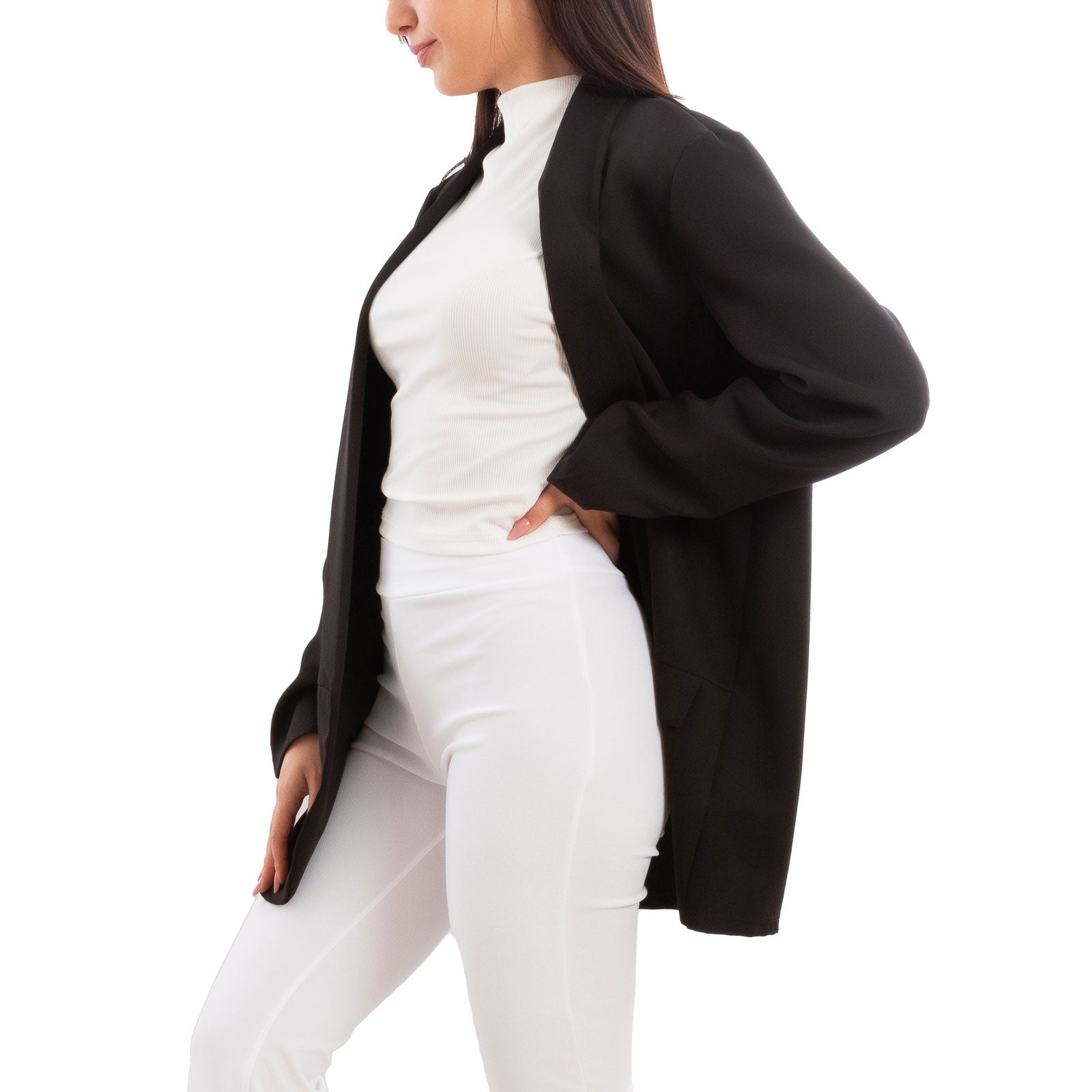 toocool blazer donna elegante sfoderato oversize giacca leggera aperta casual manica lunga toocool vi 7415 nero sl