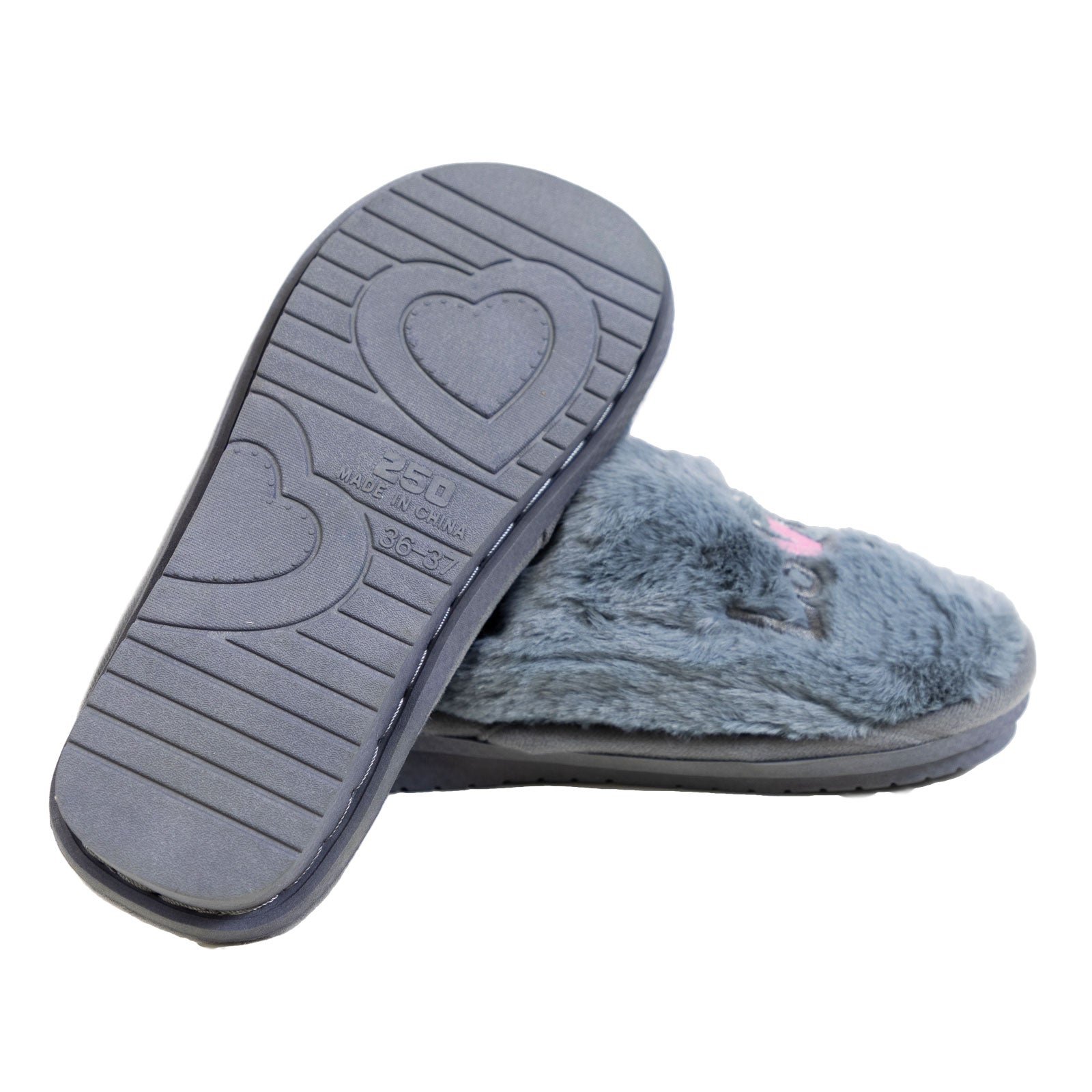 toocool ciabatte donna babbucce love pantofole peluche calde pelliccia homewear toocool li 608 grigio 38 39