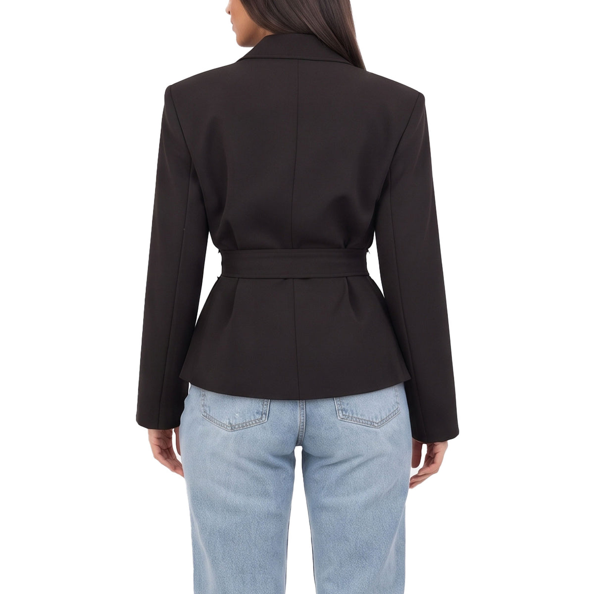 toocool giacca donna sfoderata elegante cintura coprispalle toocool vi 56210 nero taglia unica