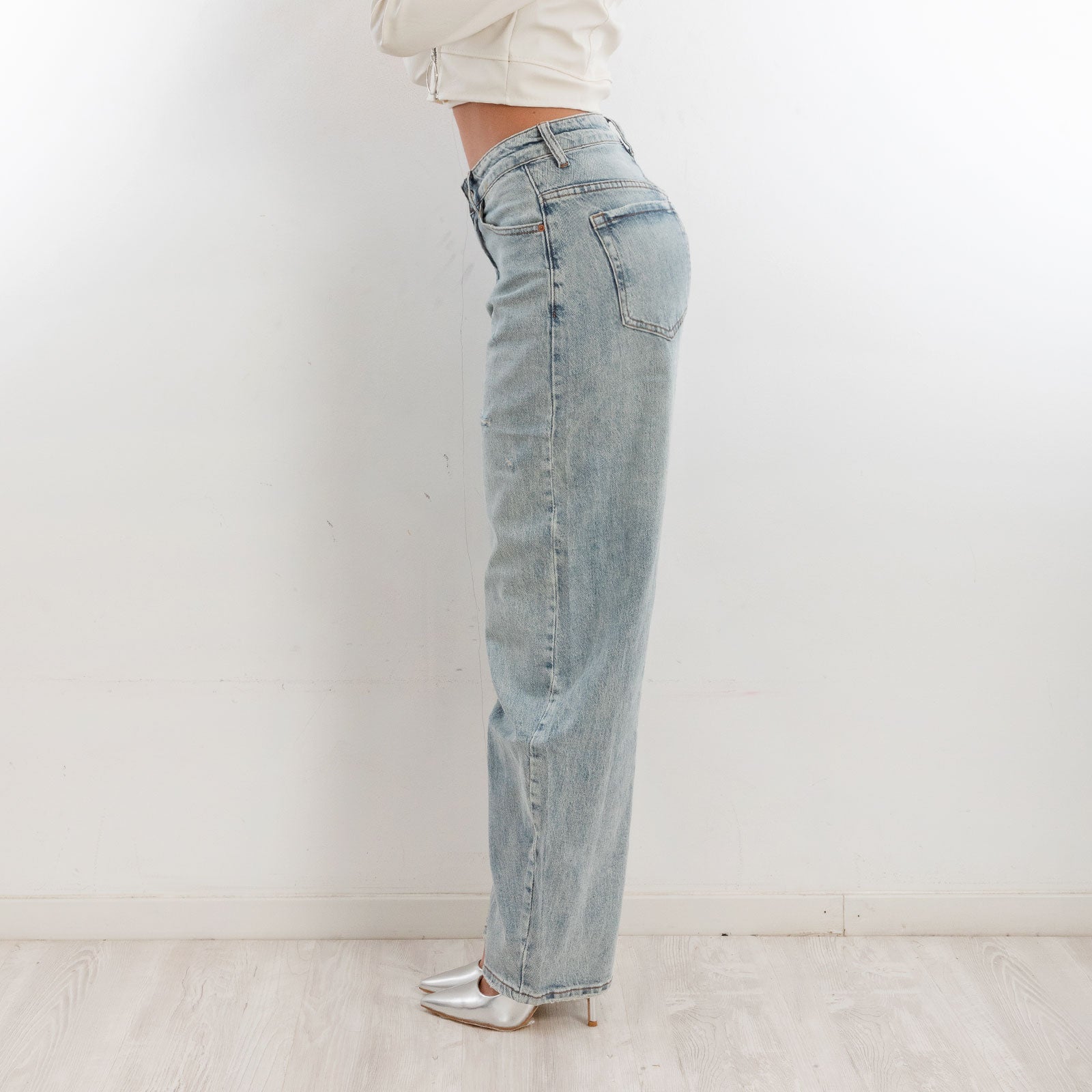 toocool jeans donna baggy banana pantaloni casual toocool dw1335