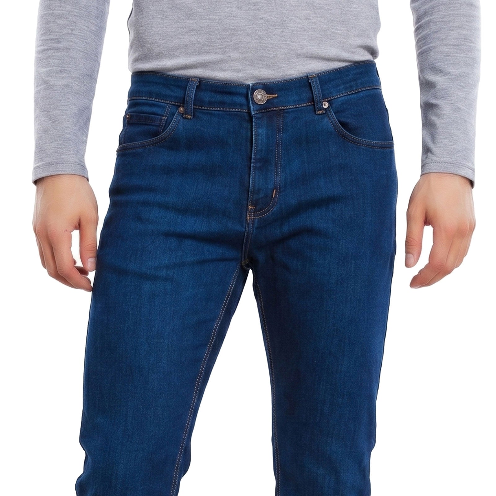 toocool jeans uomo invernale slim fit denim blu con interno in morbido micro pile toocool le 3163 blu 4228