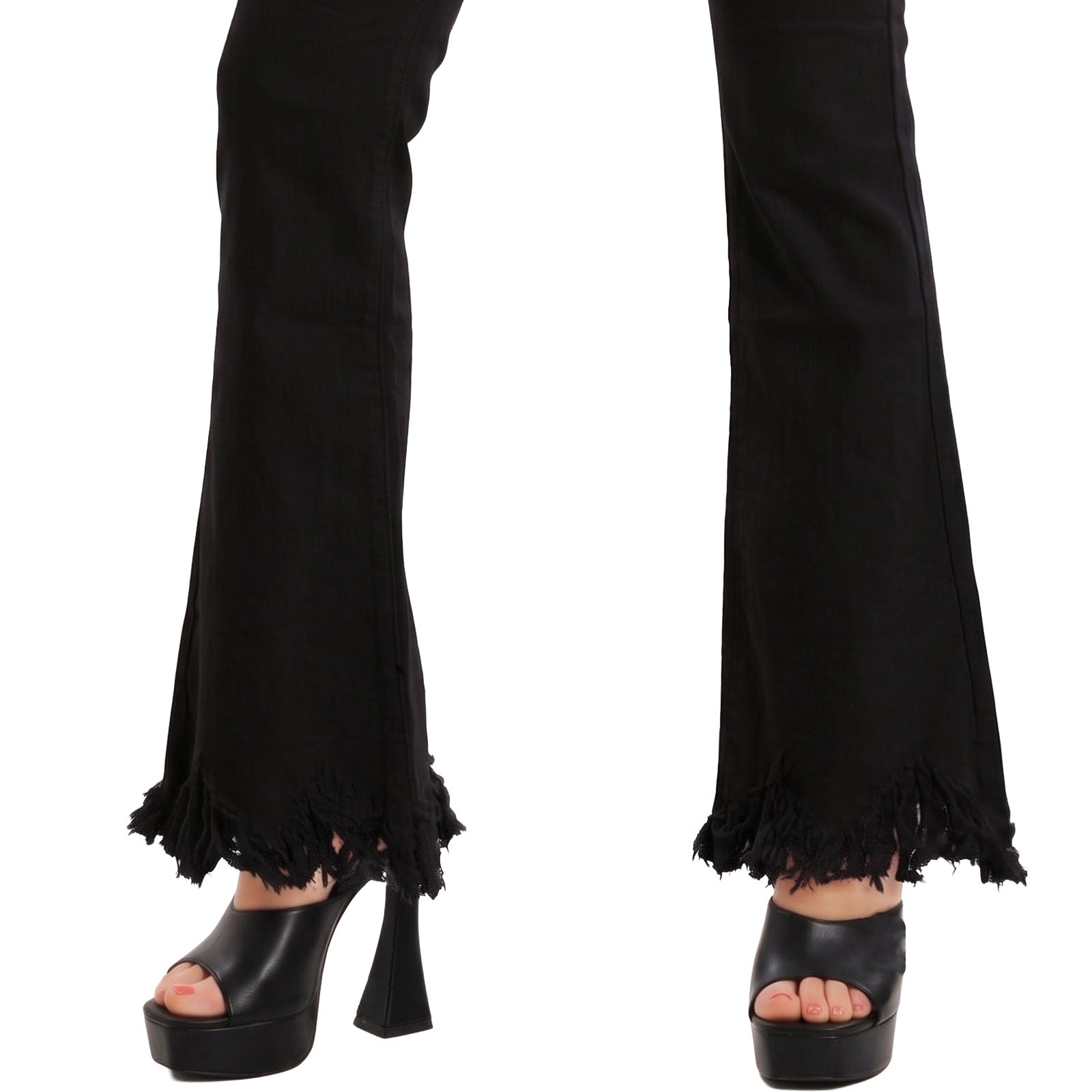 toocool jeans zampa donna vita alta pantaloni flare elasticizzati l3669