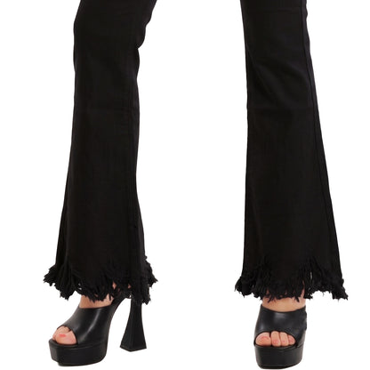 toocool jeans zampa donna vita alta pantaloni flare elasticizzati l3669