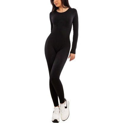 toocool jumpsuit overall sportiva donna aderente tuta intera yoga fitness push up elasticizzata palestra pilates toocool s90019 nero sm