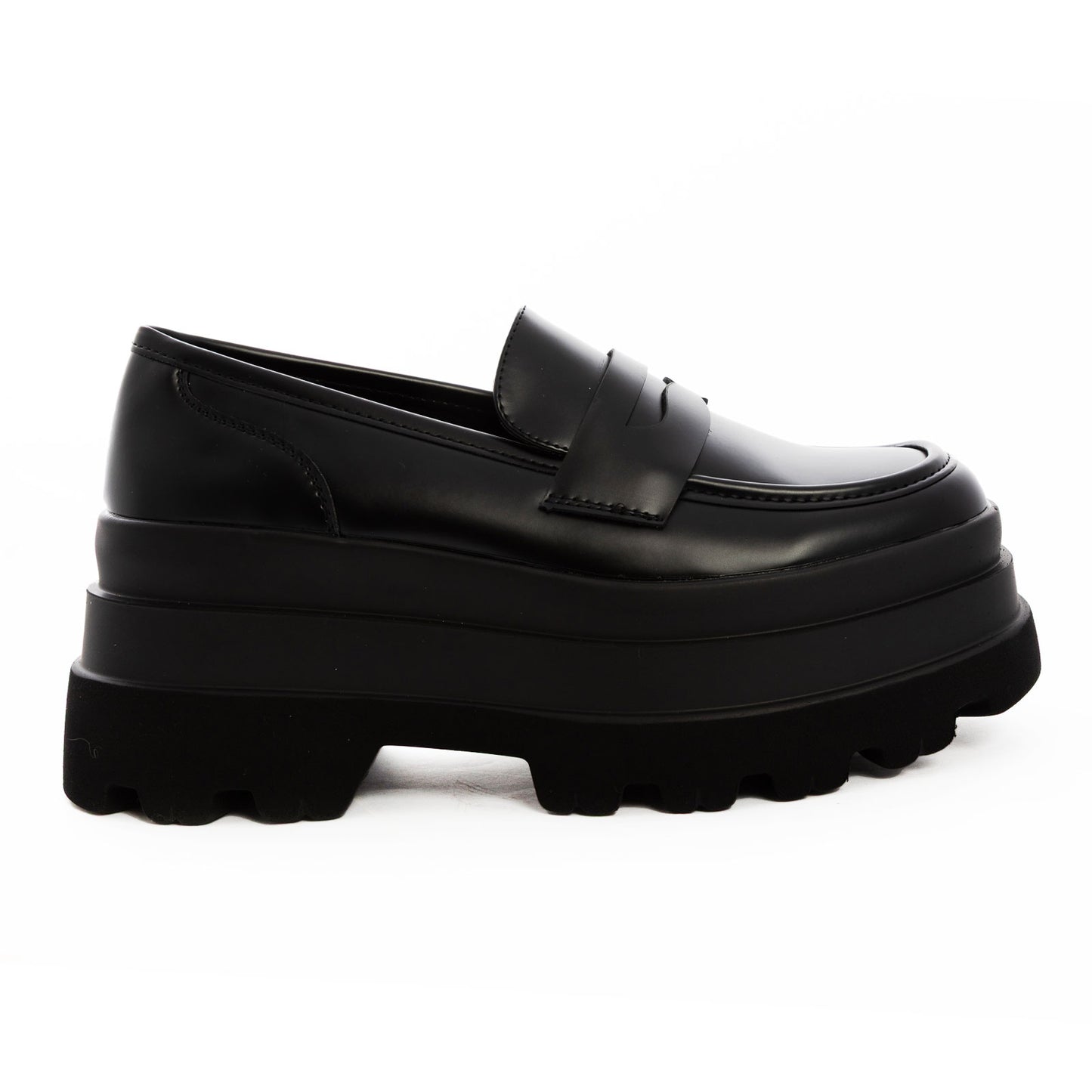 toocool mocassini flatform donna pelle sintetica scarpe chunky suola carrarmato alta loafer platform slip on toocool yl257 nero 36