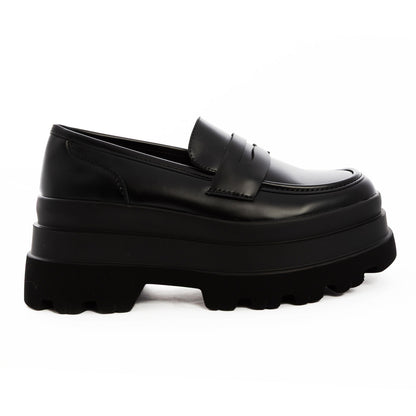 toocool mocassini flatform donna pelle sintetica scarpe chunky suola carrarmato alta loafer platform slip on toocool yl257 nero 36