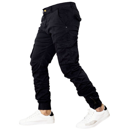 toocool pantaloni cargo uomo elasticizzati casual con tasche laterali cotone toocool oy23 13 nero 28tg 42