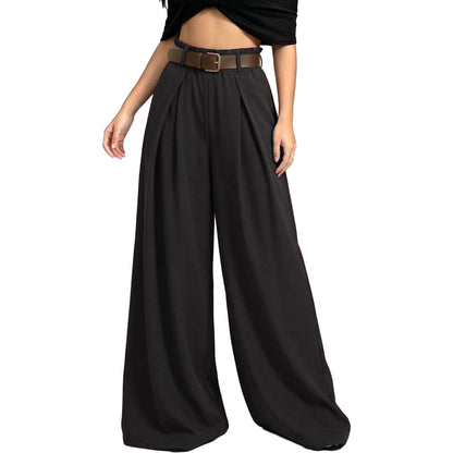 toocool pantaloni donna ampi palazzo con cintura toocool vi 3546 nero taglia unica