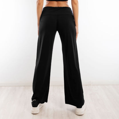toocool pantaloni donna sportivi vita alta yoga palestra morbidi elasticizzati toocool vi 5396 nero s