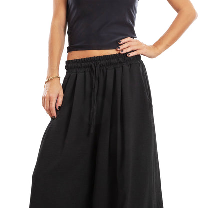 toocool pantaloni palazzo donna ampi estivi leggeri casual boho toocool vb 20214 nero taglia unica