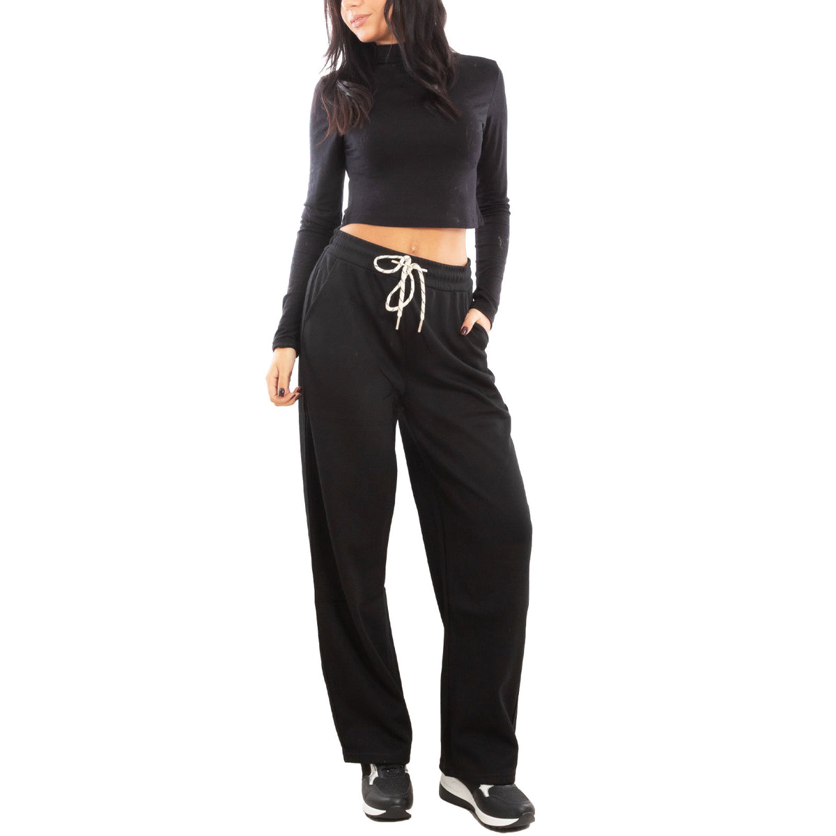 toocool pantaloni tuta donna sportivi casual toocool yv3870 nero s