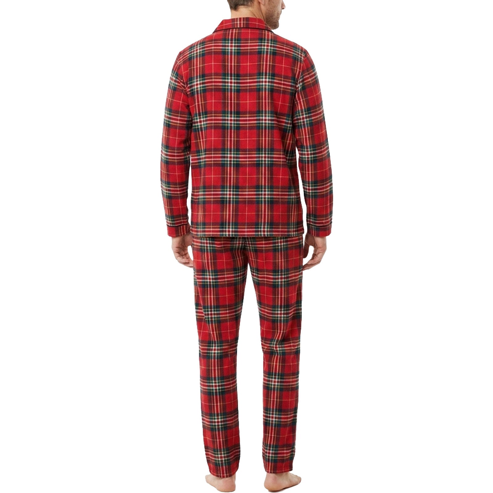 toocool pigiama uomo felpato scozzese invernale due pezzi toocool d6480 rosso m