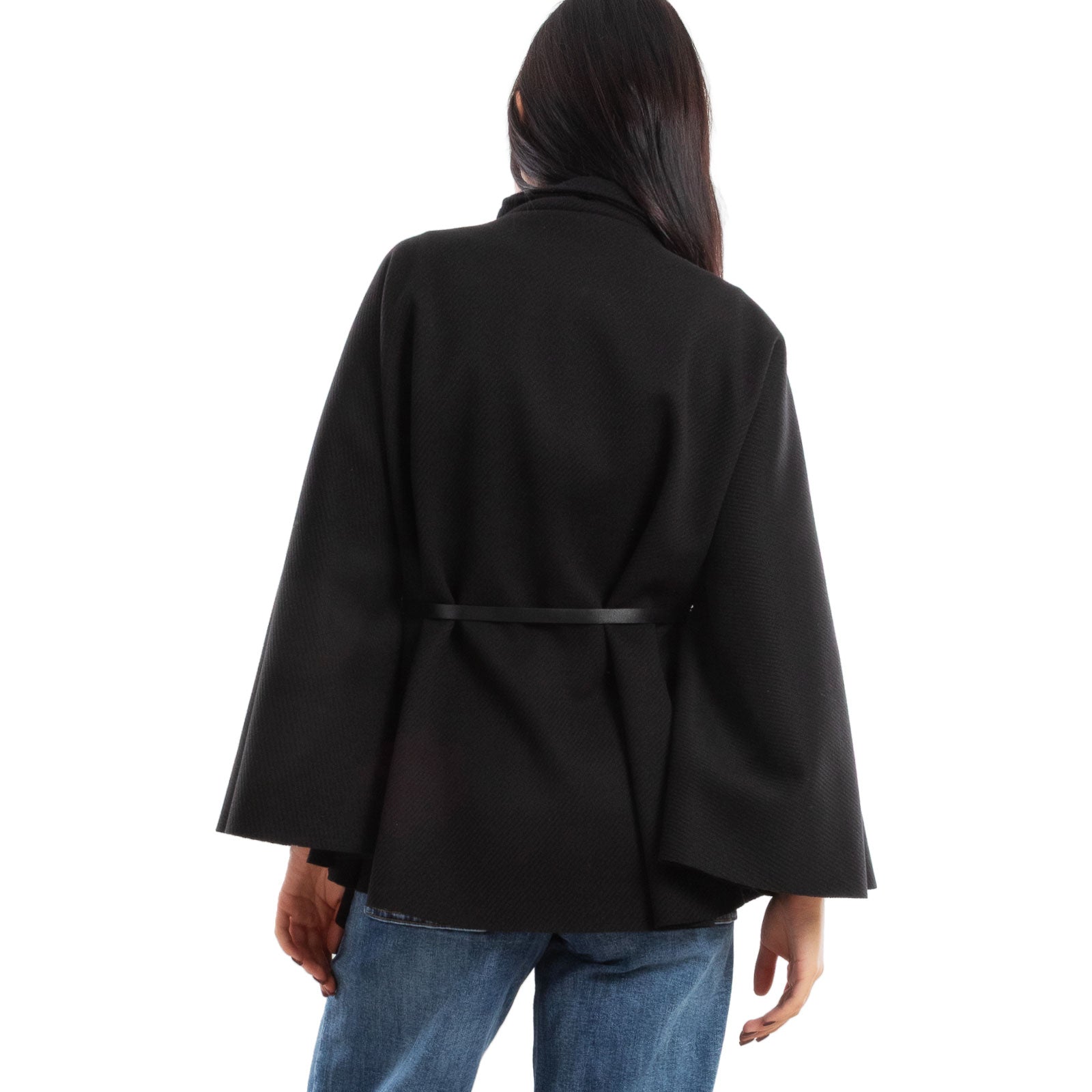 toocool poncho elegante da donna con cintura regolabile in vita mantella morbida vi 5192