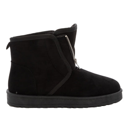 toocool scarponcini invernali uomo chiusura zip stivaletti caldi foderati in pelliccia sintetica tronchetti comodi toocool nu7709 nero 41