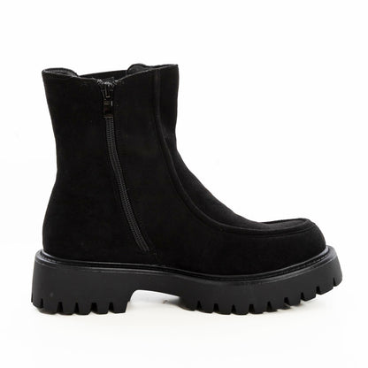 toocool stivaletti donna scamosciati con suola a carrarmato chelsea boots tronchetti chunky stivali bassi 989 5