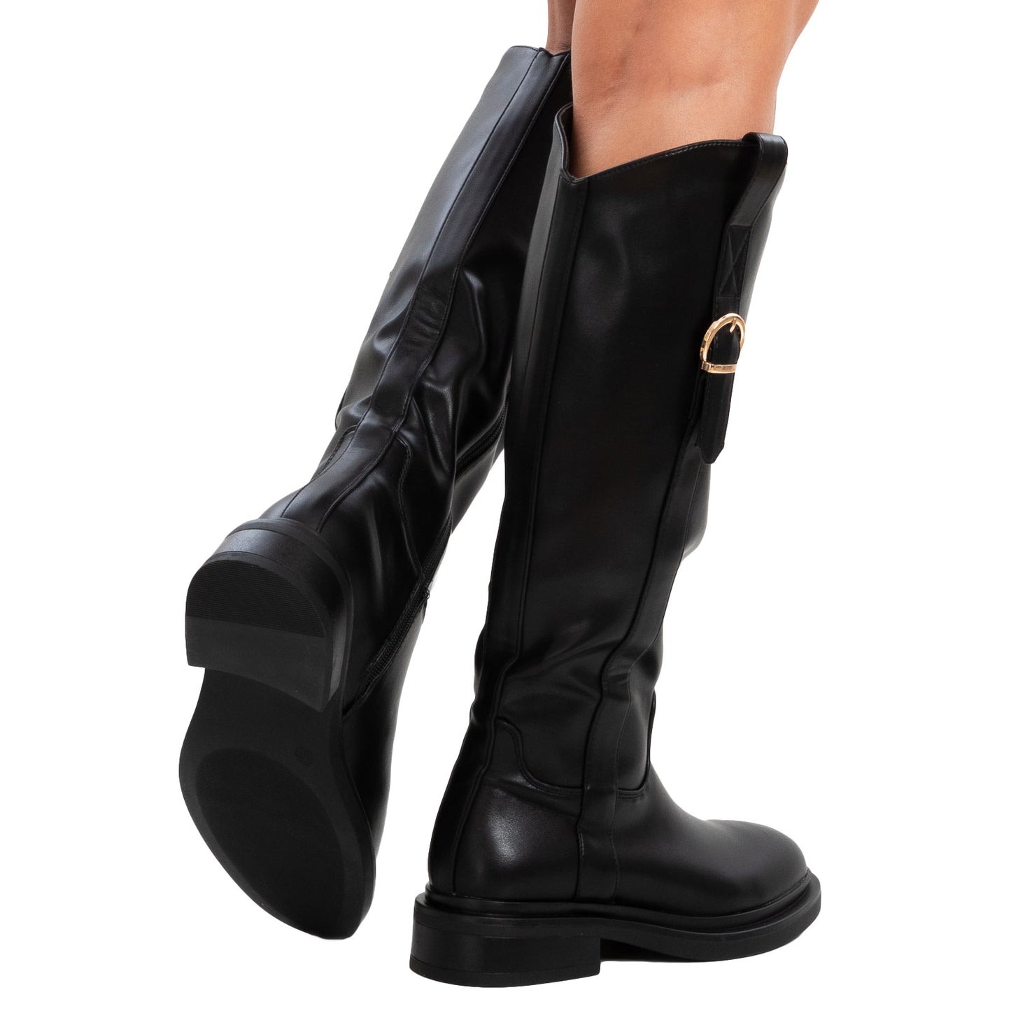 toocool stivali alti al ginocchio donna pelle sintetica stivali cavallerizza fibbia toocool d7977