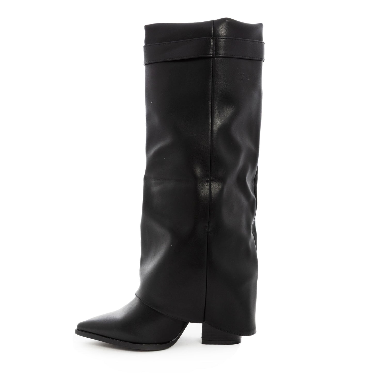 toocool stivali donna al ginocchio gambale a tubo lucchetto dorato stivali a punta pelle sintetica shark style toocool g698 nero 36