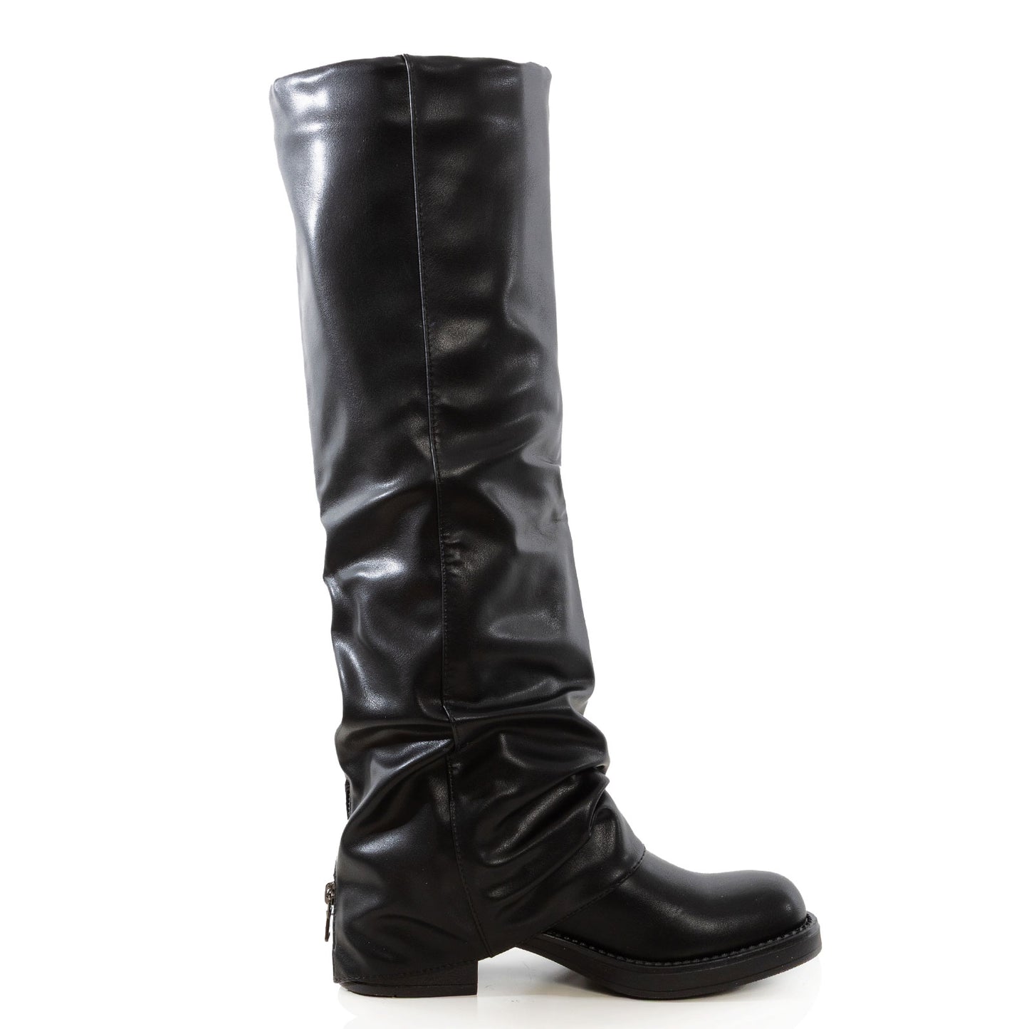 toocool stivali donna ghetta gambale ampio cerniere casual invernali scarpe tacco basso toocool ga037 marrone 39