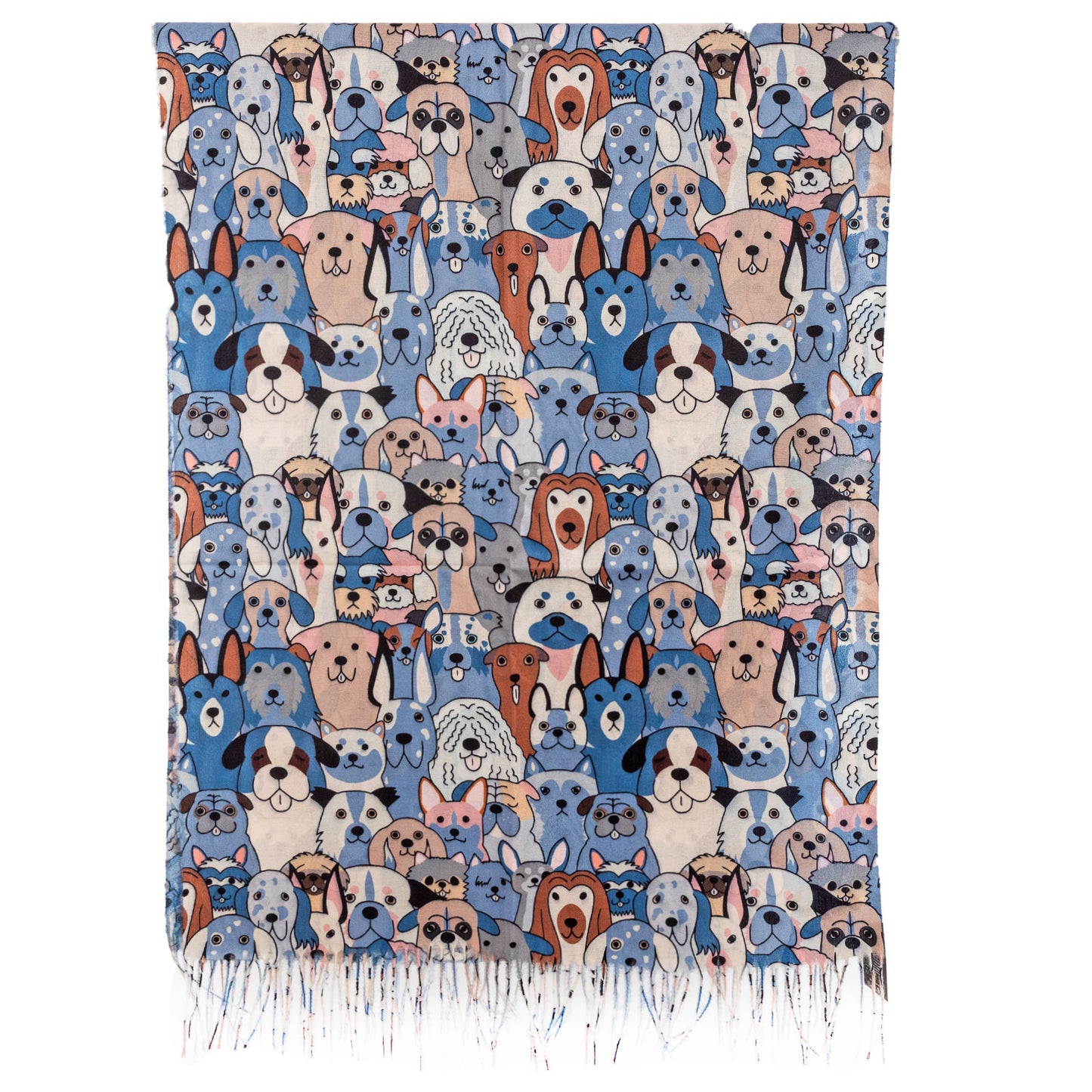 toocool sciarpa stola unisex cani frange foulard scialle invernale scaldacollo toocool wj 8217 nero taglia unica