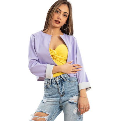 toocool giacca donna corta ecopelle jl 7860