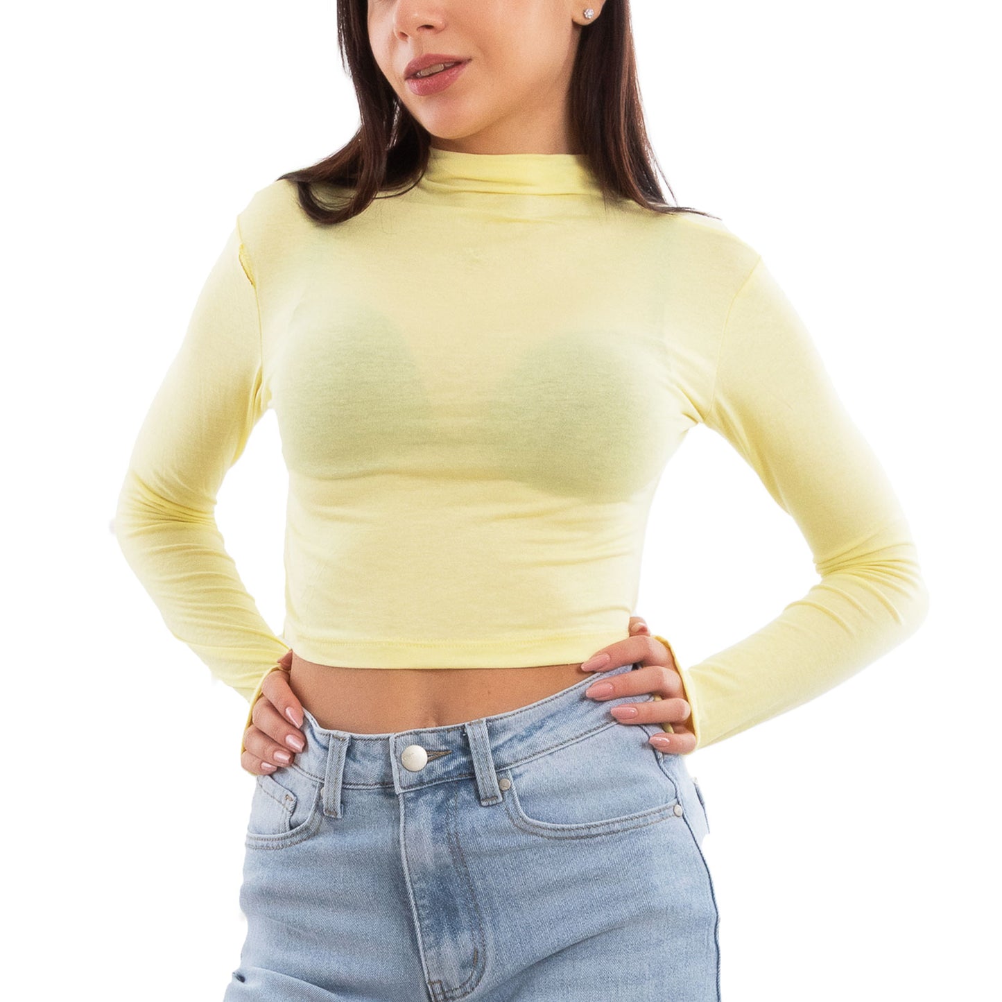 toocool top donna crop corto maniche lunghe foro per pollice blusa toocool vi 5317 nero sm