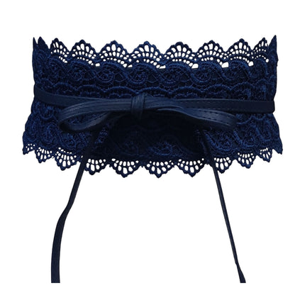 toocool cintura donna fascia larga pizzo obi fusciacca elegante lacci similpelle regolabile per cerimonie toocool zsp 7 nero taglia unica